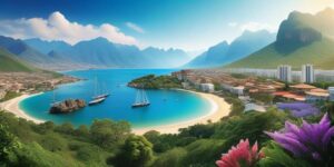 imagen de una playa de un plano de video turistico